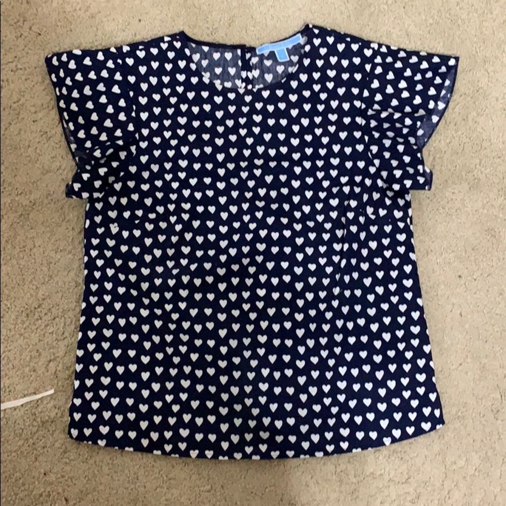 🐶Blue and white heart tee